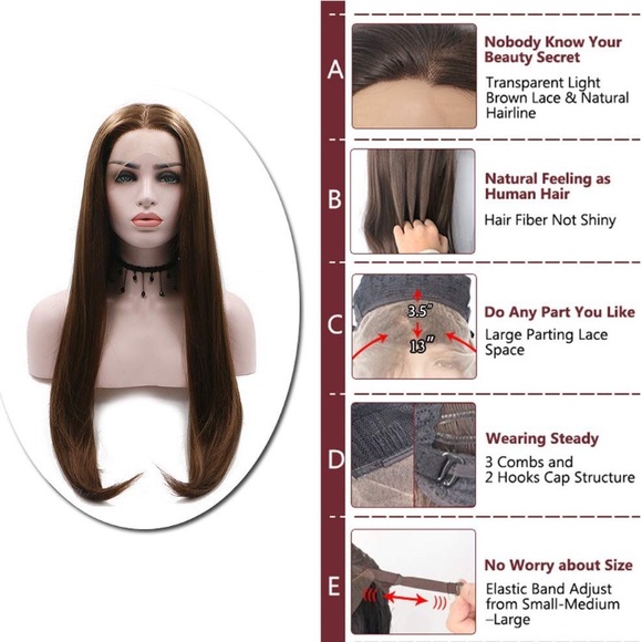 - 💫24” BROWN STRAIGHT LACE FRONT WIG💫 *NWT* - Picture 5 of 5